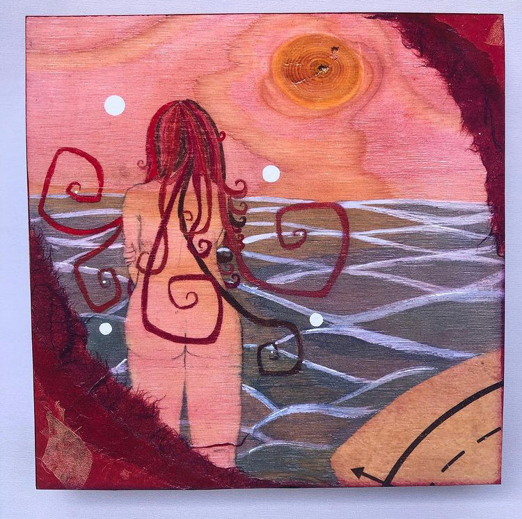 The Wisdom of the Sea - 8 x 8" Archival Print Mounted on Wood - Ready to Hang